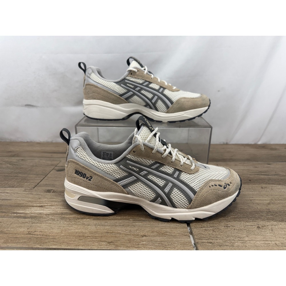 Asics GEL-1090v2 Mens‎ Running Shoes Cream Jade Grey 1203A224-100 Size 9.5
